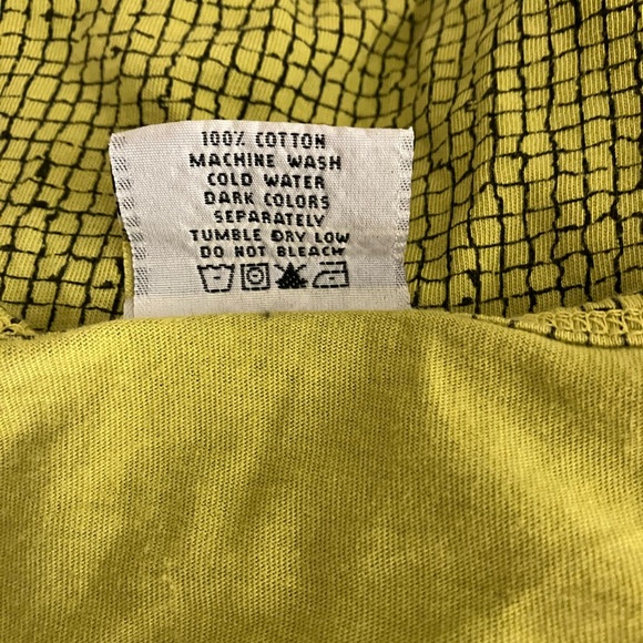 CMC by Color Me Cotton Chartreuse Grid Tunic Top - Picture 4 of 4